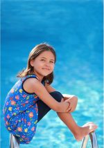 Blue Modest Kid Swimwear 1
