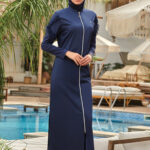 Frilly Smooth Navy Blue Burkini