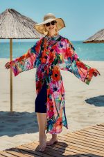 Fiorella Watercolor Bloom Pareo Cover-Up